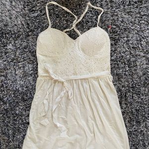 Cream summer dress (XS)